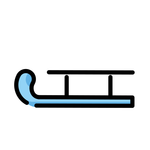 Sled as drawn by OpenMoji in 16.0