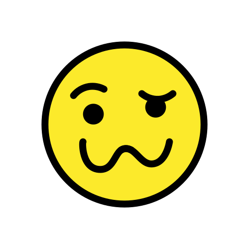 Schwindeliges Gesicht as drawn by OpenMoji in 16.0