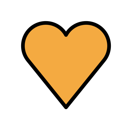 Orange Heart as drawn by OpenMoji in 16.0