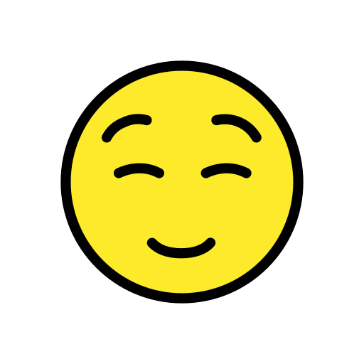 Smiling Face as drawn by OpenMoji in 16.0