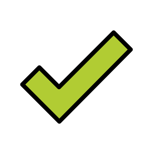 Check Mark as drawn by OpenMoji in 16.0
