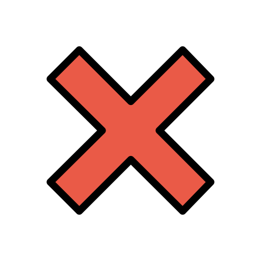Cross Mark as drawn by OpenMoji in 16.0