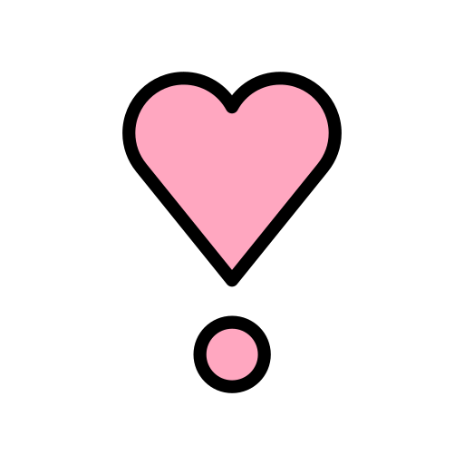 Heart Exclamation as drawn by OpenMoji in 16.0