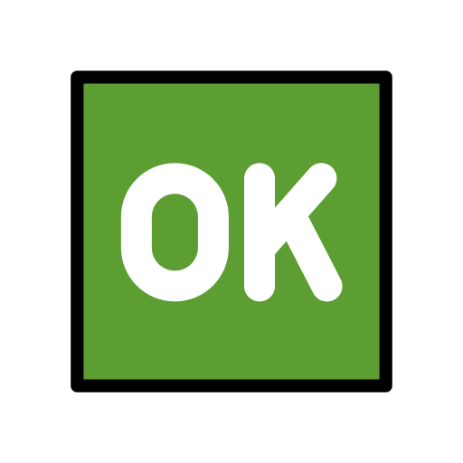OK Button as drawn by OpenMoji in 17.0