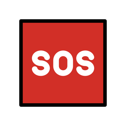 SOS-Zeichen as drawn by OpenMoji in 17.0