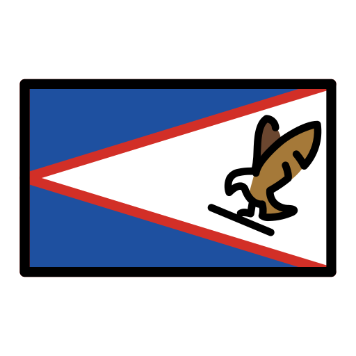 Flag: American Samoa as drawn by OpenMoji in 17.0