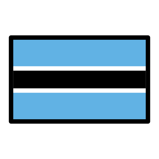 Flag: Botswana as drawn by OpenMoji in 17.0