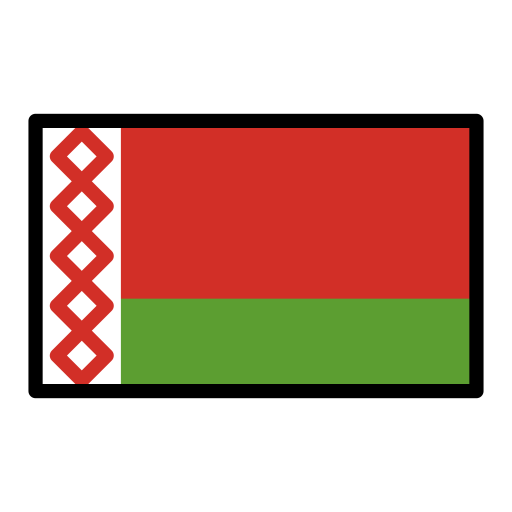 Flag: Belarus as drawn by OpenMoji in 17.0
