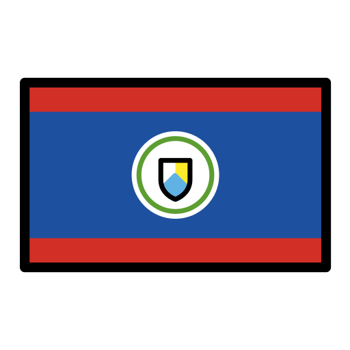 Flag: Belize as drawn by OpenMoji in 17.0
