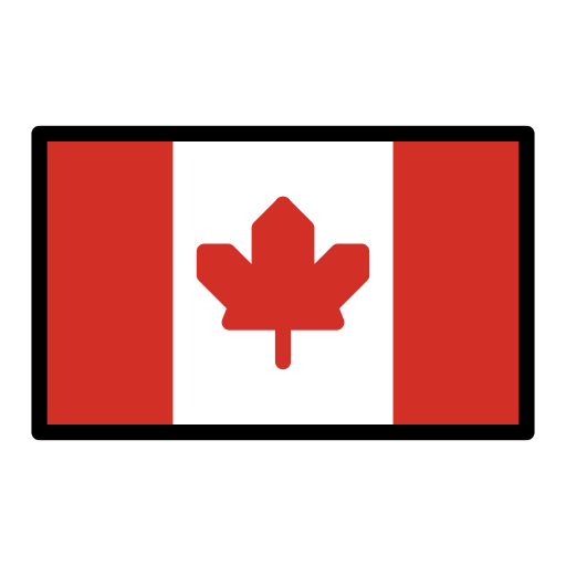 Flag: Canada as drawn by OpenMoji in 17.0
