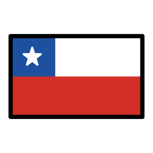 Flag: Chile as drawn by OpenMoji in 17.0