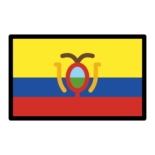 Flag: Ecuador as drawn by OpenMoji in 17.0