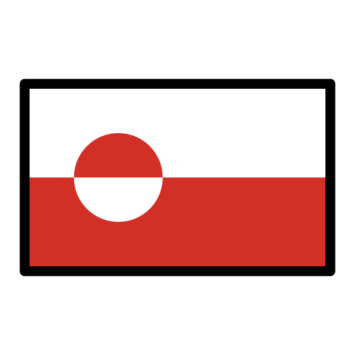 Flag: Greenland as drawn by OpenMoji in 17.0