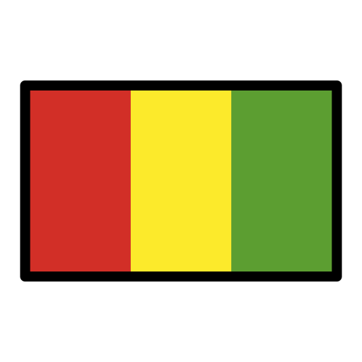Flag: Guinea as drawn by OpenMoji in 17.0