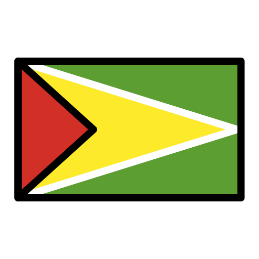 Flag: Guyana as drawn by OpenMoji in 17.0