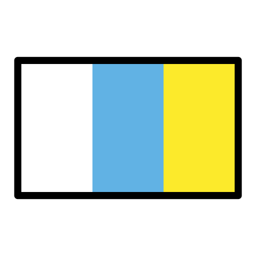 Flag: Canary Islands as drawn by OpenMoji in 17.0