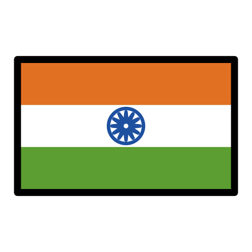 Flag: India as drawn by OpenMoji in 17.0