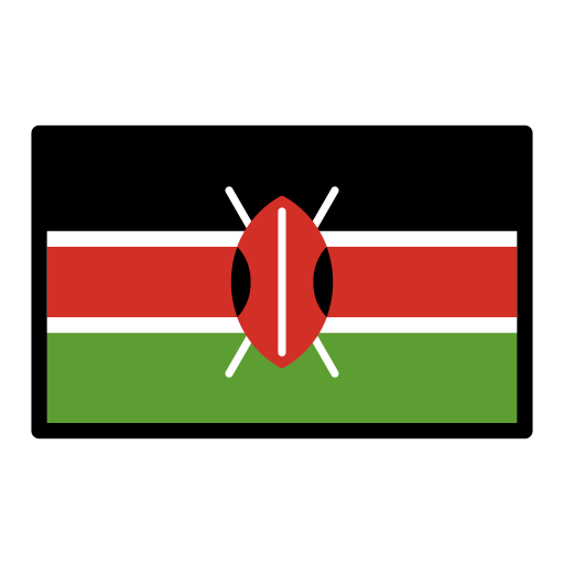 Flag: Kenya as drawn by OpenMoji in 17.0