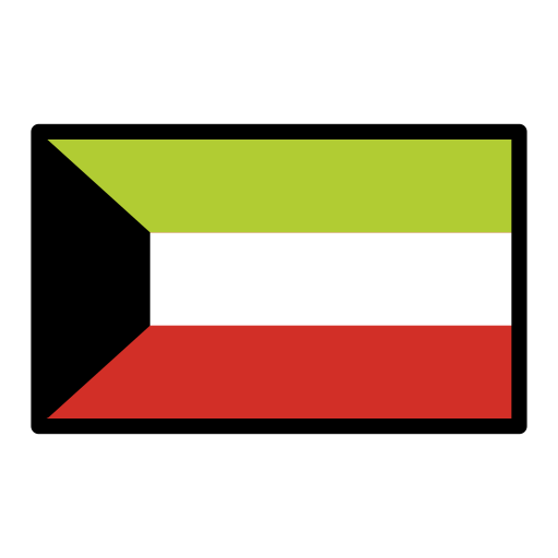 Flag: Kuwait as drawn by OpenMoji in 17.0