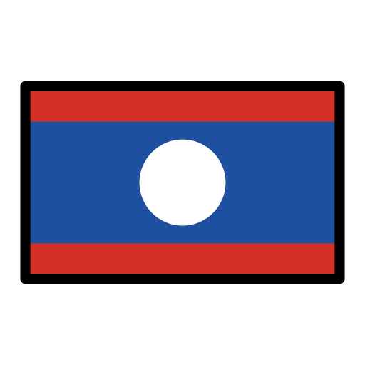 Flag: Laos as drawn by OpenMoji in 17.0