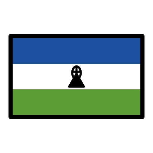 Flag: Lesotho as drawn by OpenMoji in 17.0