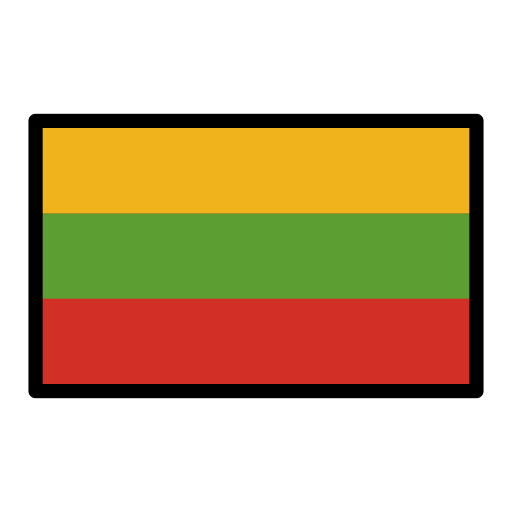 Flag: Lithuania as drawn by OpenMoji in 17.0