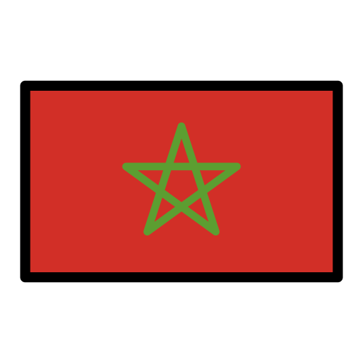 Flag: Morocco as drawn by OpenMoji in 17.0