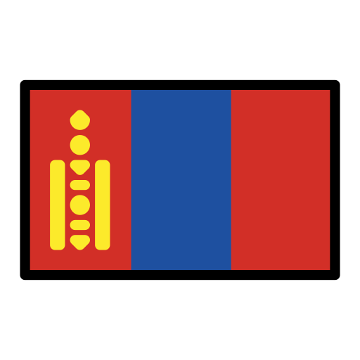 Flag: Mongolia as drawn by OpenMoji in 17.0