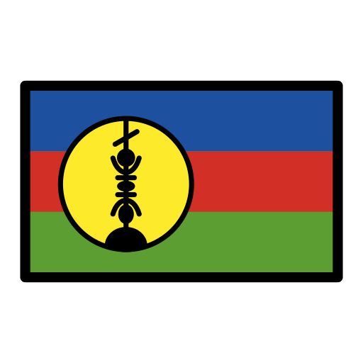 Flag: New Caledonia as drawn by OpenMoji in 17.0