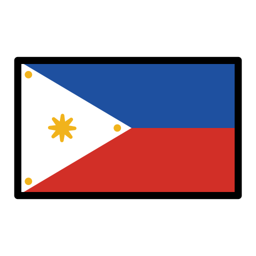 Flag: Philippines as drawn by OpenMoji in 17.0
