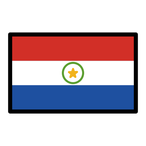 Flag: Paraguay as drawn by OpenMoji in 17.0