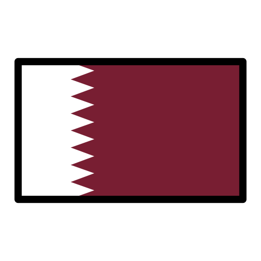 Flag: Qatar as drawn by OpenMoji in 17.0
