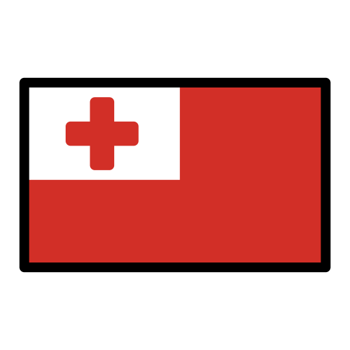 Flag: Tonga as drawn by OpenMoji in 17.0