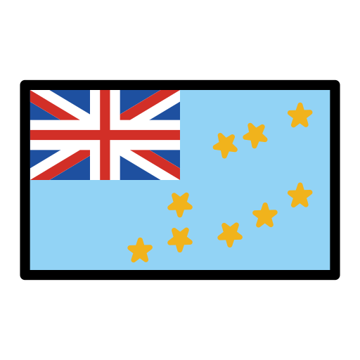 Flagge: Tuvalu as drawn by OpenMoji in 17.0