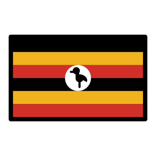 Flag: Uganda as drawn by OpenMoji in 17.0