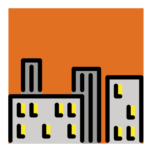 Cityscape at Dusk as drawn by OpenMoji in 17.0