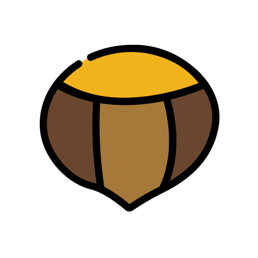 Chestnut as drawn by OpenMoji in 17.0