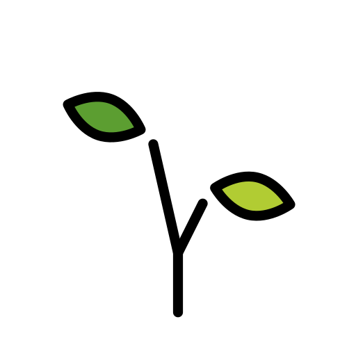 Seedling as drawn by OpenMoji in 17.0