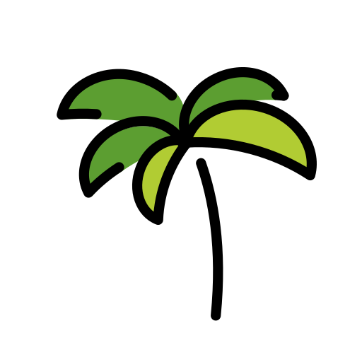 Palm Tree as drawn by OpenMoji in 17.0