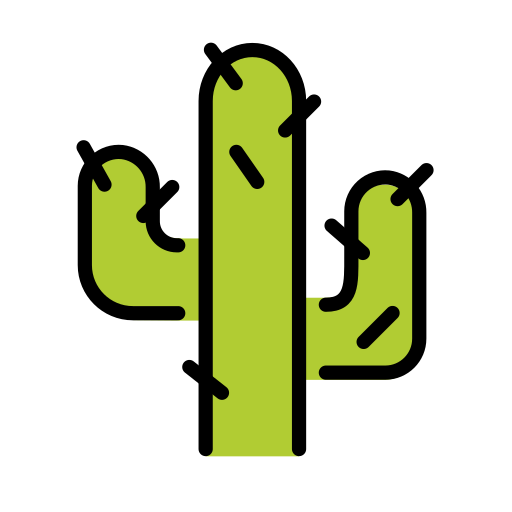 Cactus as drawn by OpenMoji in 17.0