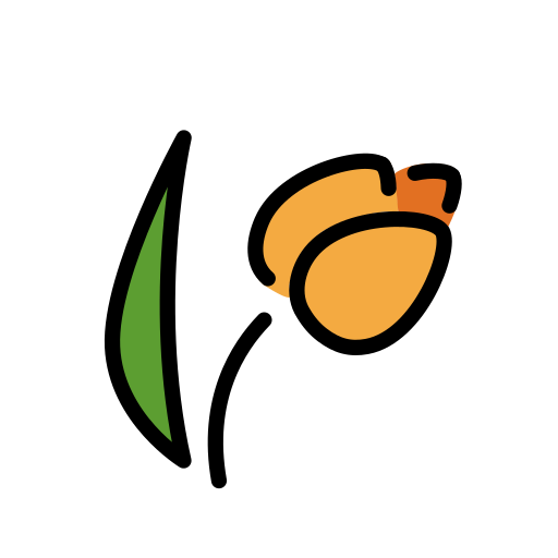 Tulip as drawn by OpenMoji in 17.0
