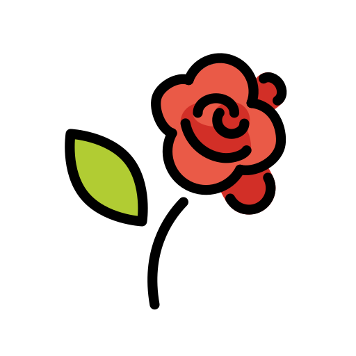 Rose as drawn by OpenMoji in 17.0
