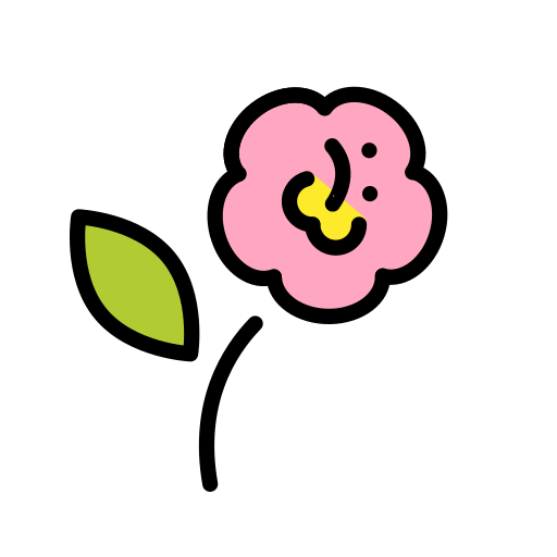 Hibiscus as drawn by OpenMoji in 17.0