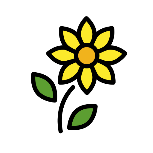 Sunflower as drawn by OpenMoji in 17.0