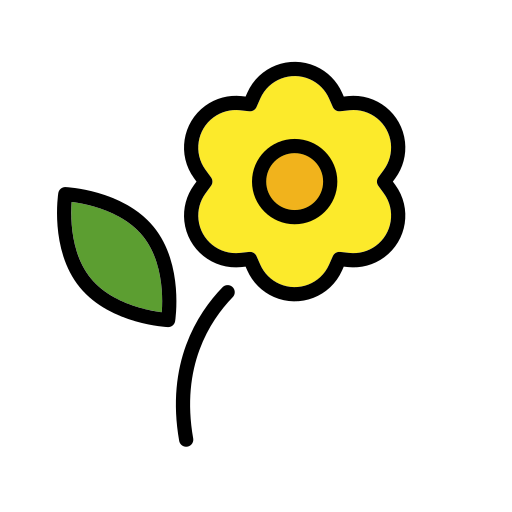 Blossom as drawn by OpenMoji in 17.0