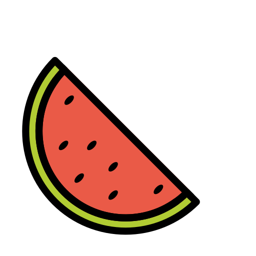 Watermelon as drawn by OpenMoji in 17.0