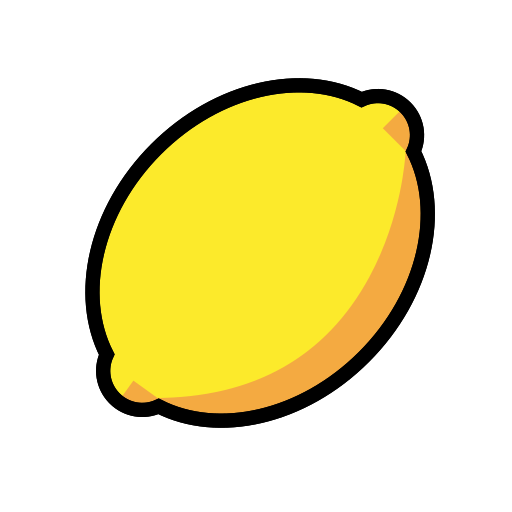 Lemon as drawn by OpenMoji in 17.0