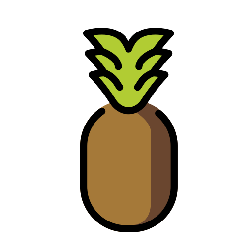 Pineapple as drawn by OpenMoji in 17.0