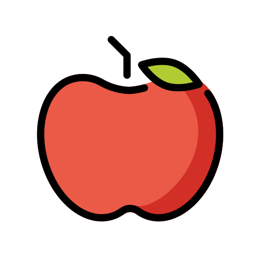 Red Apple as drawn by OpenMoji in 17.0