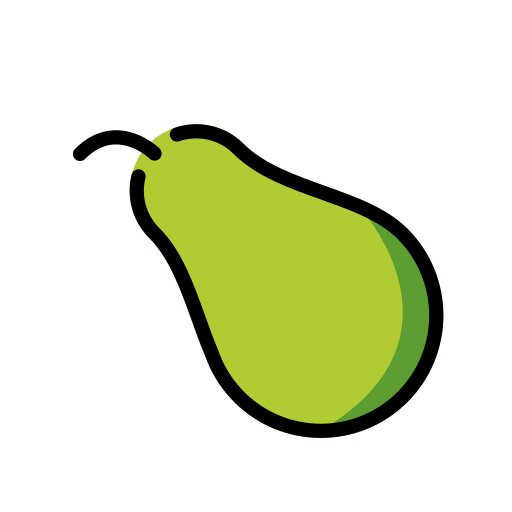 Pear as drawn by OpenMoji in 17.0